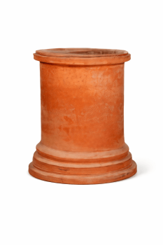 Sedile liscio – Schlichte Terracotta Säule aus Impruneta, klassischer Sockel handgefertigt und frostfest